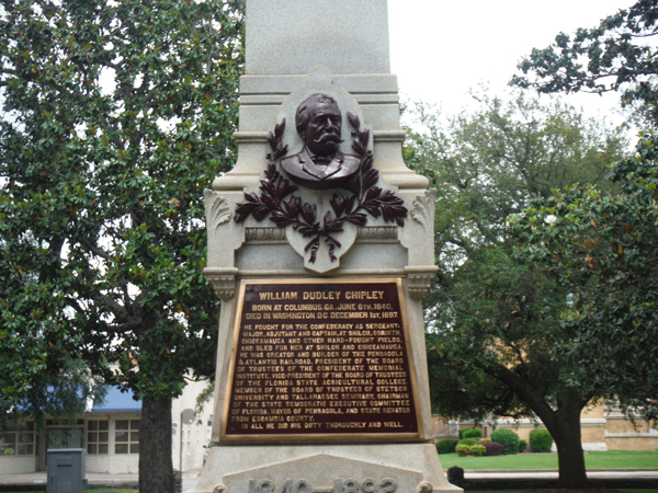 An obelisk dedicated to William Dudley Chipley
